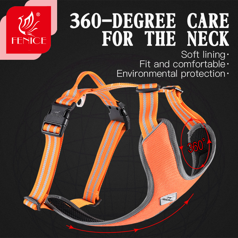 Fenice Professionable I-shaped Outdoor Pet dog Reflective Gypsophila Sturdy Chest Strap