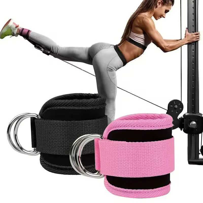 Fitness Ankle Straps Adjustable D-Ring Support Cuffs Gym Leg Strength Workouts Pulley With Buckle Sports Guard Safety Abductors Y240914