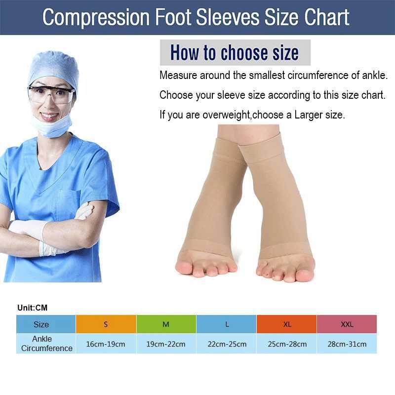 Foot Compression Sleeve Elastic Ankle Brace Support Plantar Fasciitis Socks Arch Support Basketball tobillera deportiva XXL Y240913