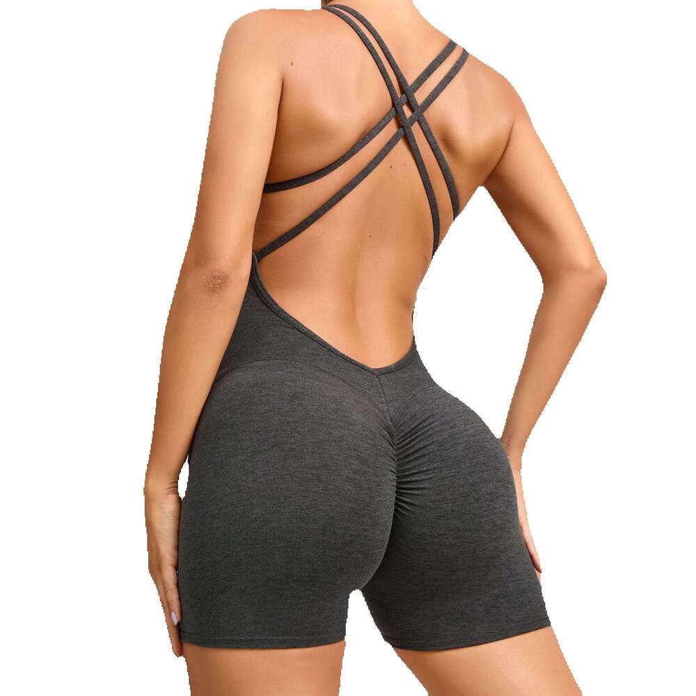 New Pleated Peach Buttocks Quick Drying Fitness Pants Womens Training Dance Sports Yoga Jumpsuit Yoga Jacket Fitness Clothing Women Woman Workout Clot