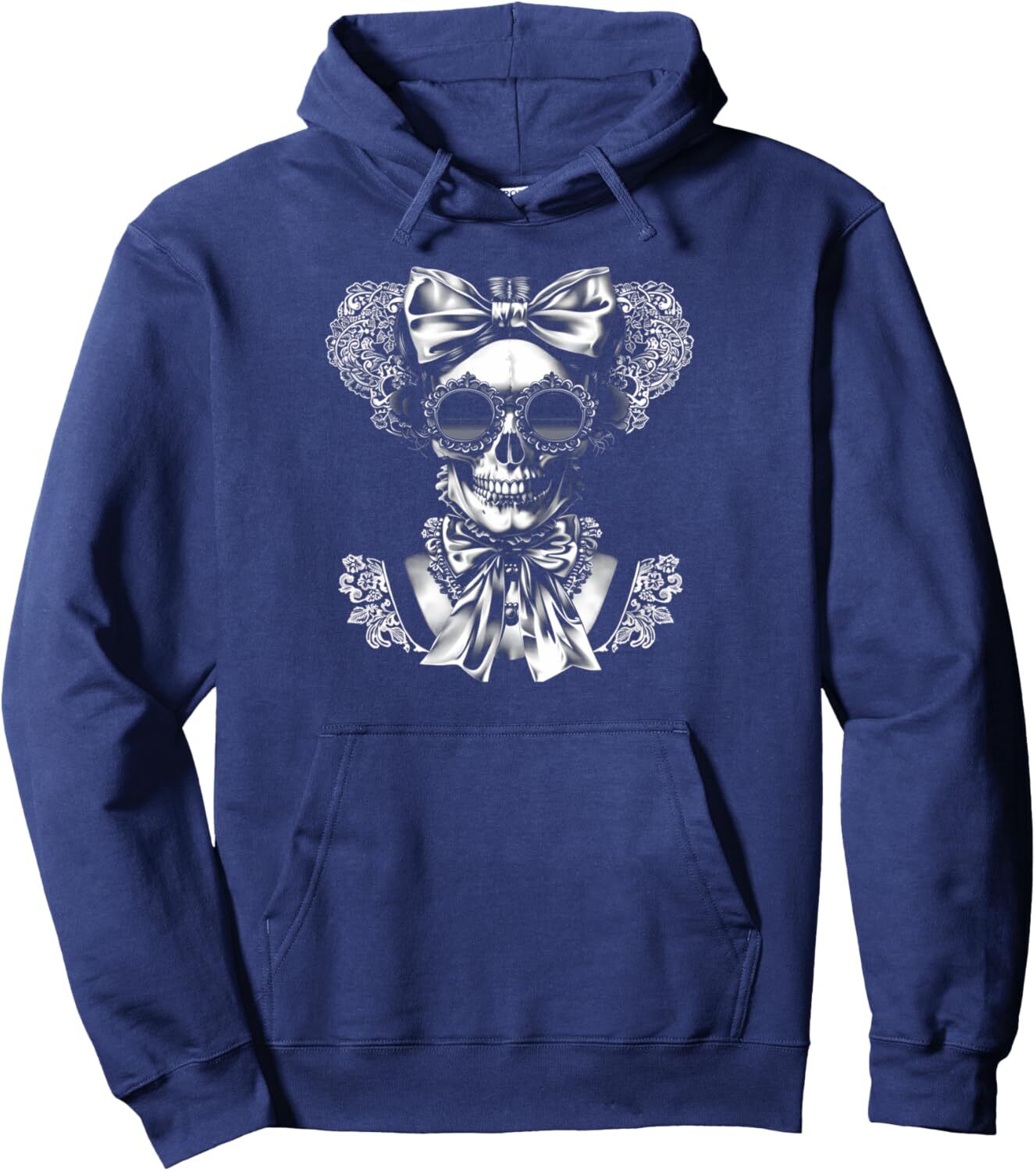 Hoodie for Mens Womens Skull Fashionista Spooky Cute Skull with Sunglasses Design Pullover Hoodie Graphic Hoodies sweatshirt Pullover Long Sleeve