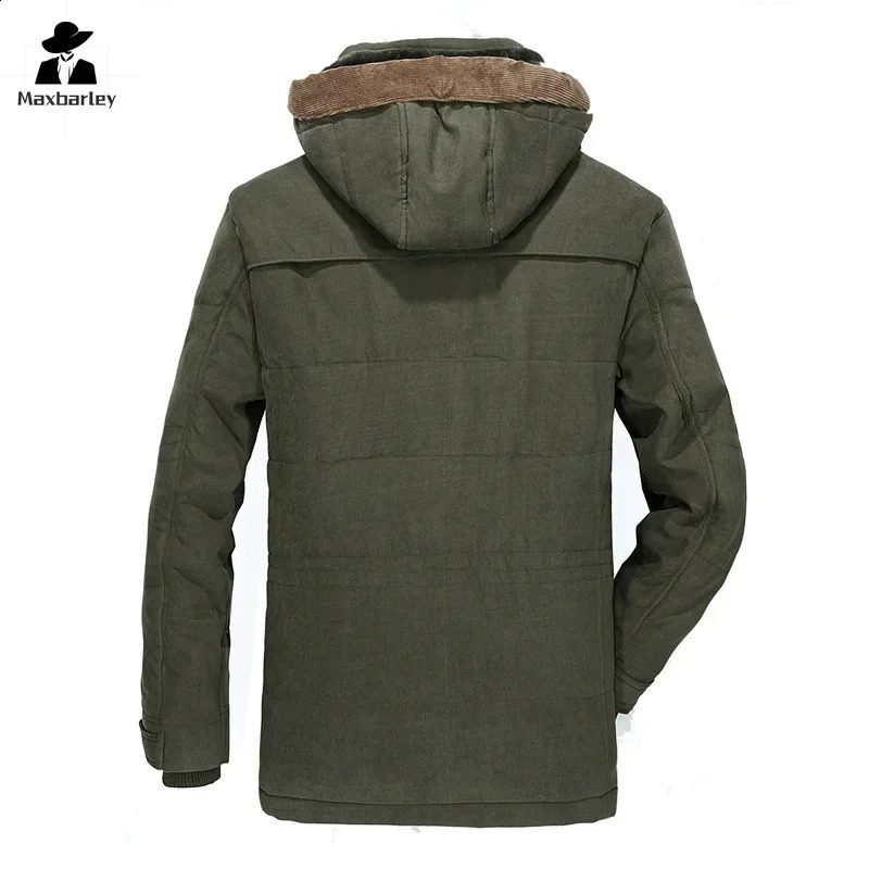 Men Long Down Hooded Casual Warm Parkas 7Xl Good Quality Male Fit Winter Coats Multi-Pocket Cargo Jackets 240912