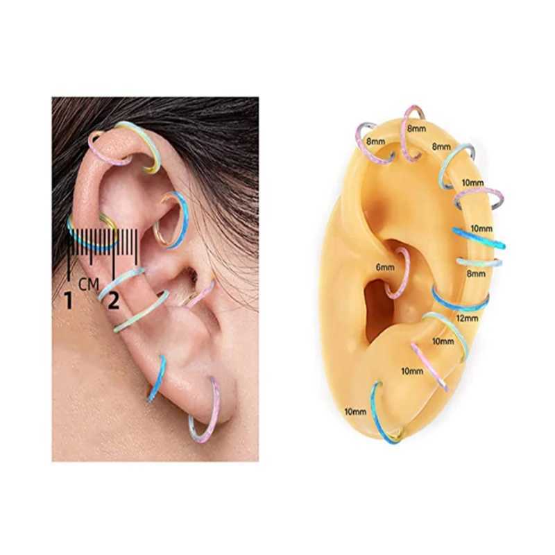 1PC Stainless Steel Pearl Earrings Fake Piercing Ear Clip Zircon Cuffs Ring For Women 2023 Trending Fake PIERC Jewelry GothX240913