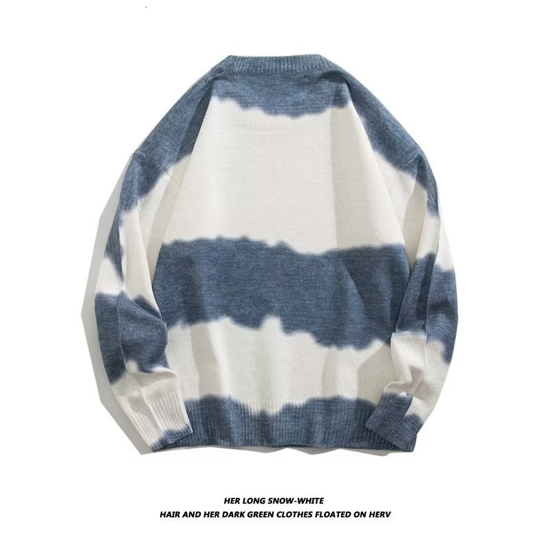 Men Sweaters Sweater couple style Hong Kong style knitted sweater autumn and winter thick Korean version trendy personality pullover sweater Mens crew