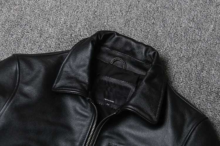 100% Genuine Men Leather Jacket Real Cow Leather Coat Spring Autumn Plus Size Mens Leather Jackets Cowhide 2023 KJ3302X240913