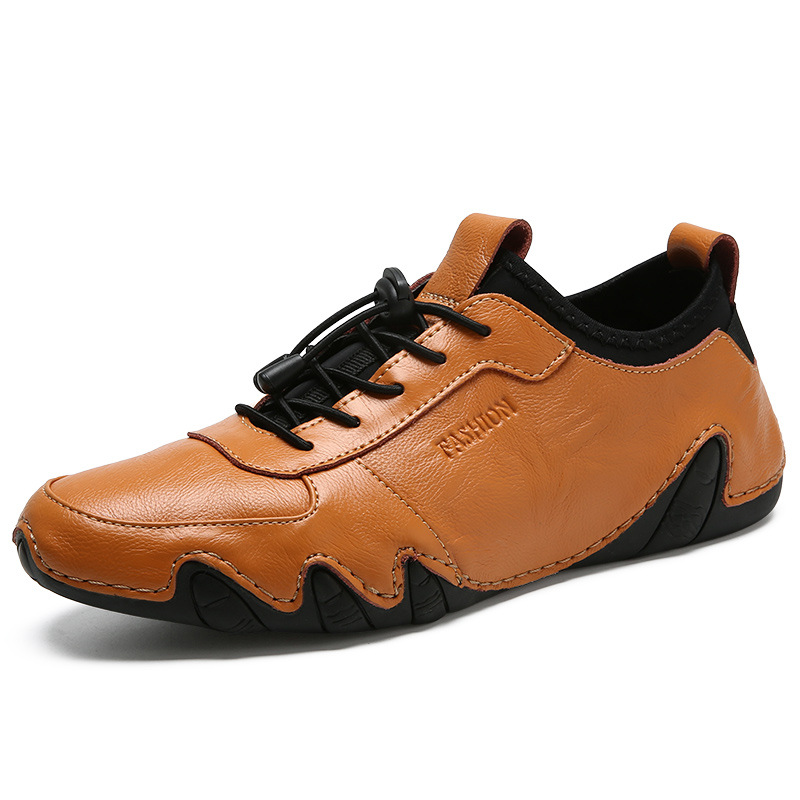 Genuine Breathable Men Casual Summer Mens Loafers Slip-on Soft Men's Flat Driving Shoes Leather 44 6d4e s 's