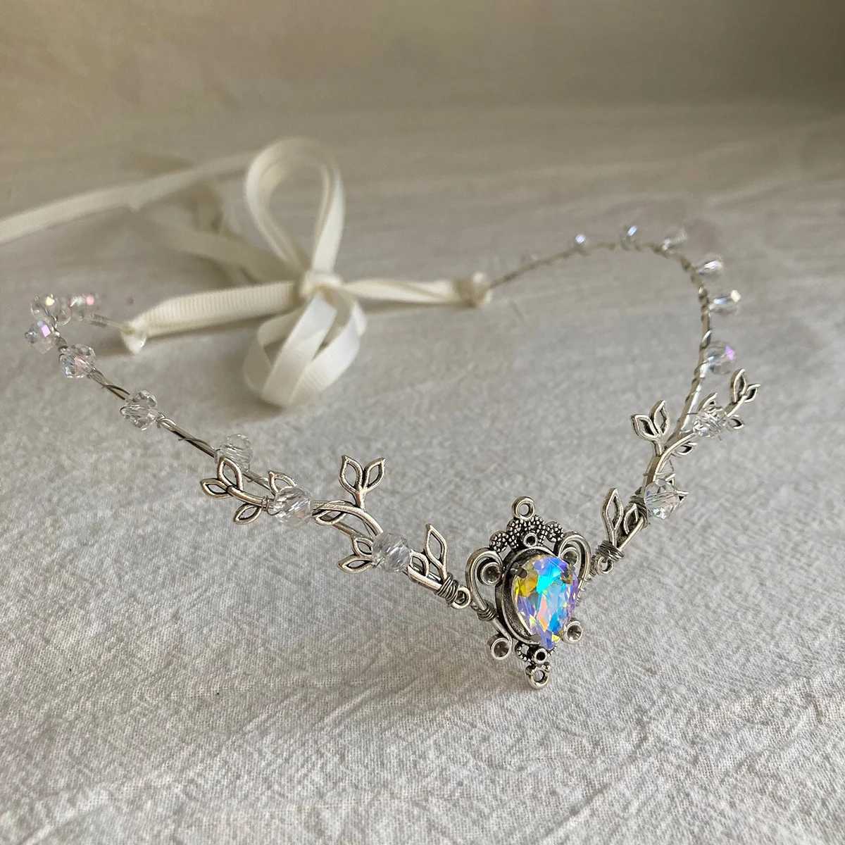 Bridal Headpiece Woodland elf tiara elven headpiece fairy crown elventiara elven crown circlet wedding crownX240913