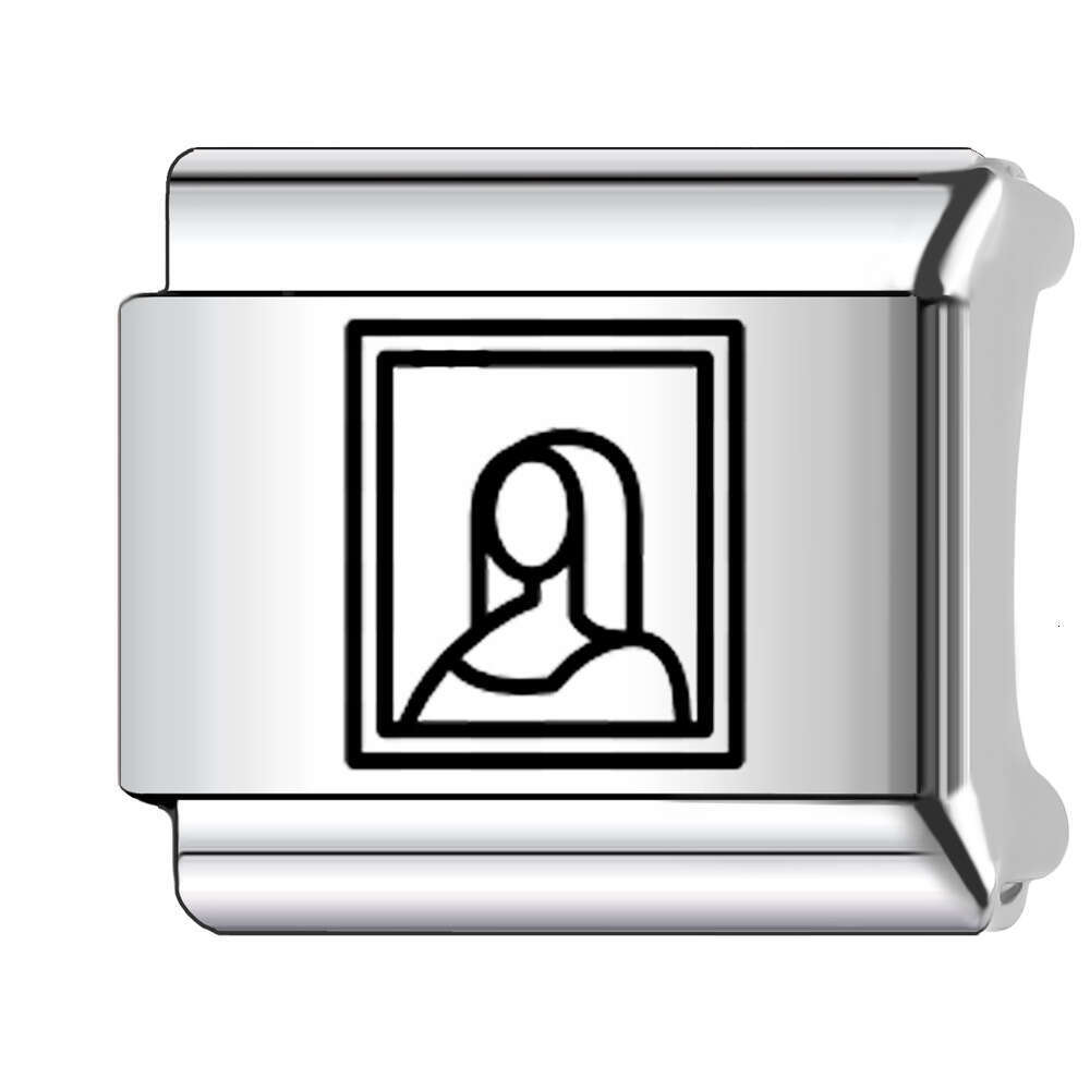 2024 New Women's Gift Classic pattern Italian Charms Links Beads Fit 9Mm Stainless Steel Bracelet DIY Making Jewelry