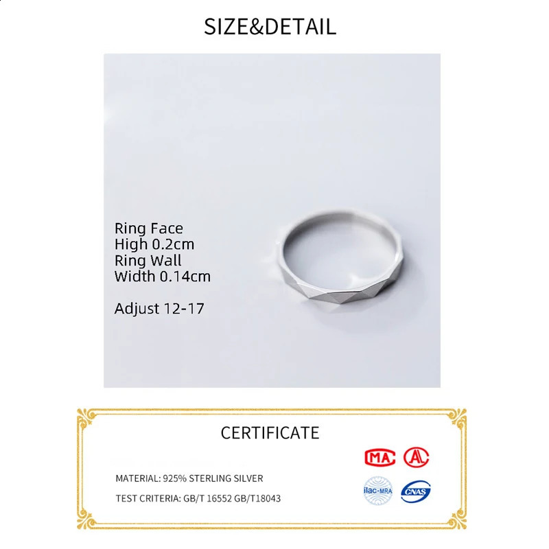 La Monada 45mm-57mm Silver Ring 925 Womens Korean Ring 925 Pure Silver Jewelry Pure Fashion Ring 240905