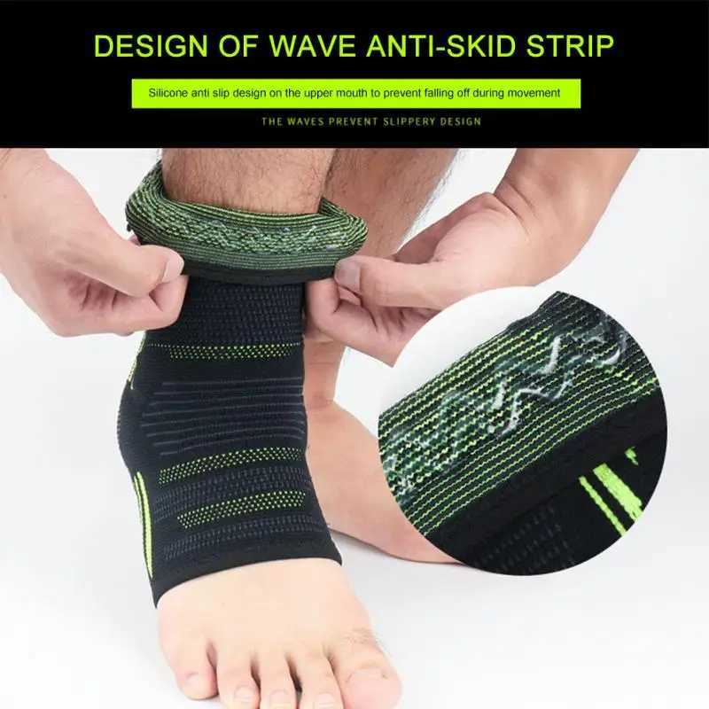 1PCS Ankle Support Protector With Silicone Football Basketball Ankle Brace Fitness Sports Protective Gear Tobillera Deportiva Y240913