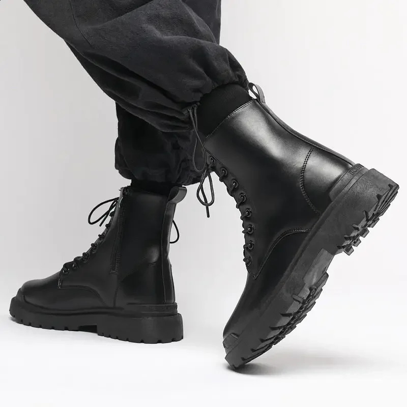 Short sleeved mens boots platform spring autumn mens boots retro classic low-priced size 45 Y2k anti slip 240910