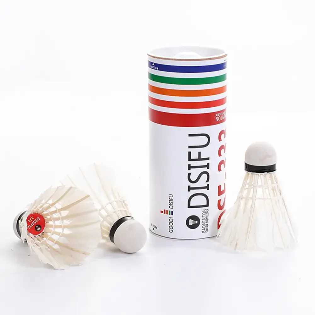 3/6Pcs High Quality Badminton Hard Ball Head Duck Feather Badminton Shuttlecock Badminton Ball Y240912