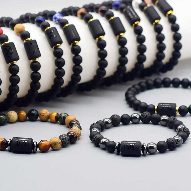 12 Zodiac Signs Bracelet Homme 12 Zodiac Jewelry Women Scorpio Gemini Sagittarius Bracelet Friendship Gift Wholesale W240913