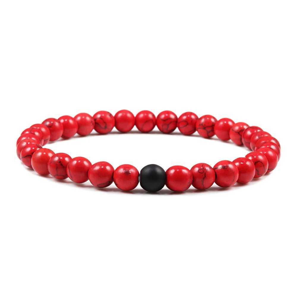 6MM 8MM 10MM Natural Stone Redstone Prayer Bead Bracelet Rose Meditation Bracelet Mens Yoga Jewelry Gift Pulsera W240913