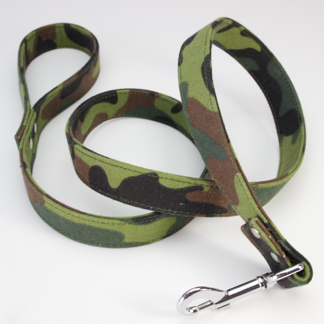 Camouflage canvas thick dog lead medium and large dog lead rope can DIY pet collar 120cm dog chain