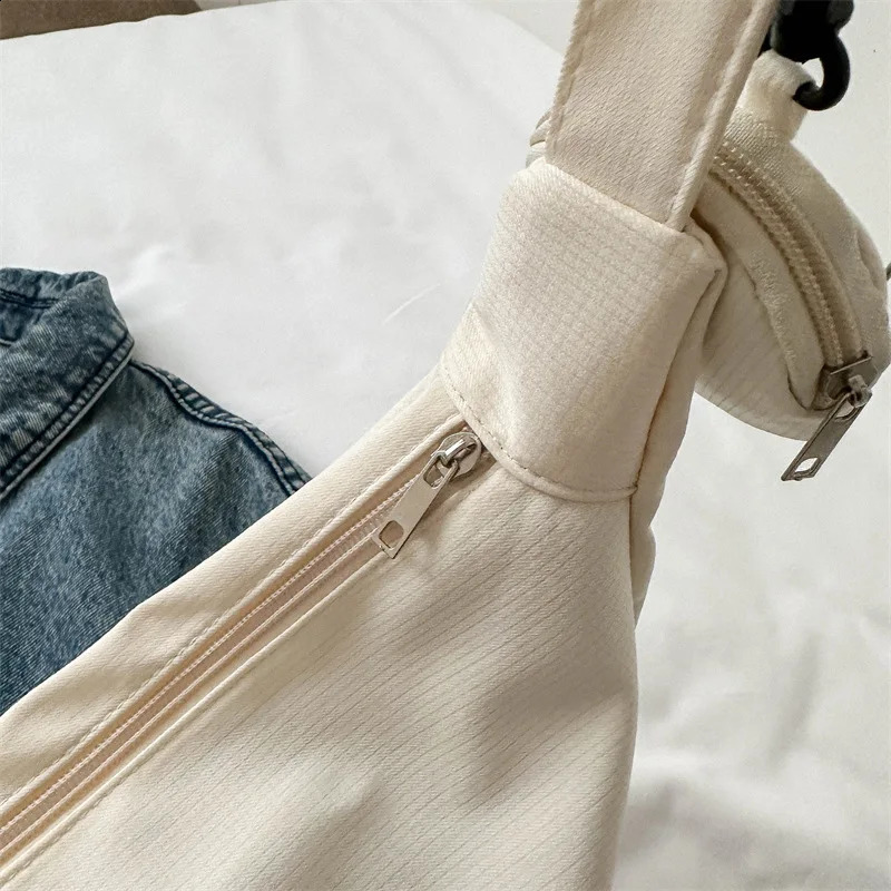 Casual canvas homeless cross body bag womens shoulder bag large capacity handbag womens travel shopping bag womens wallet 240912