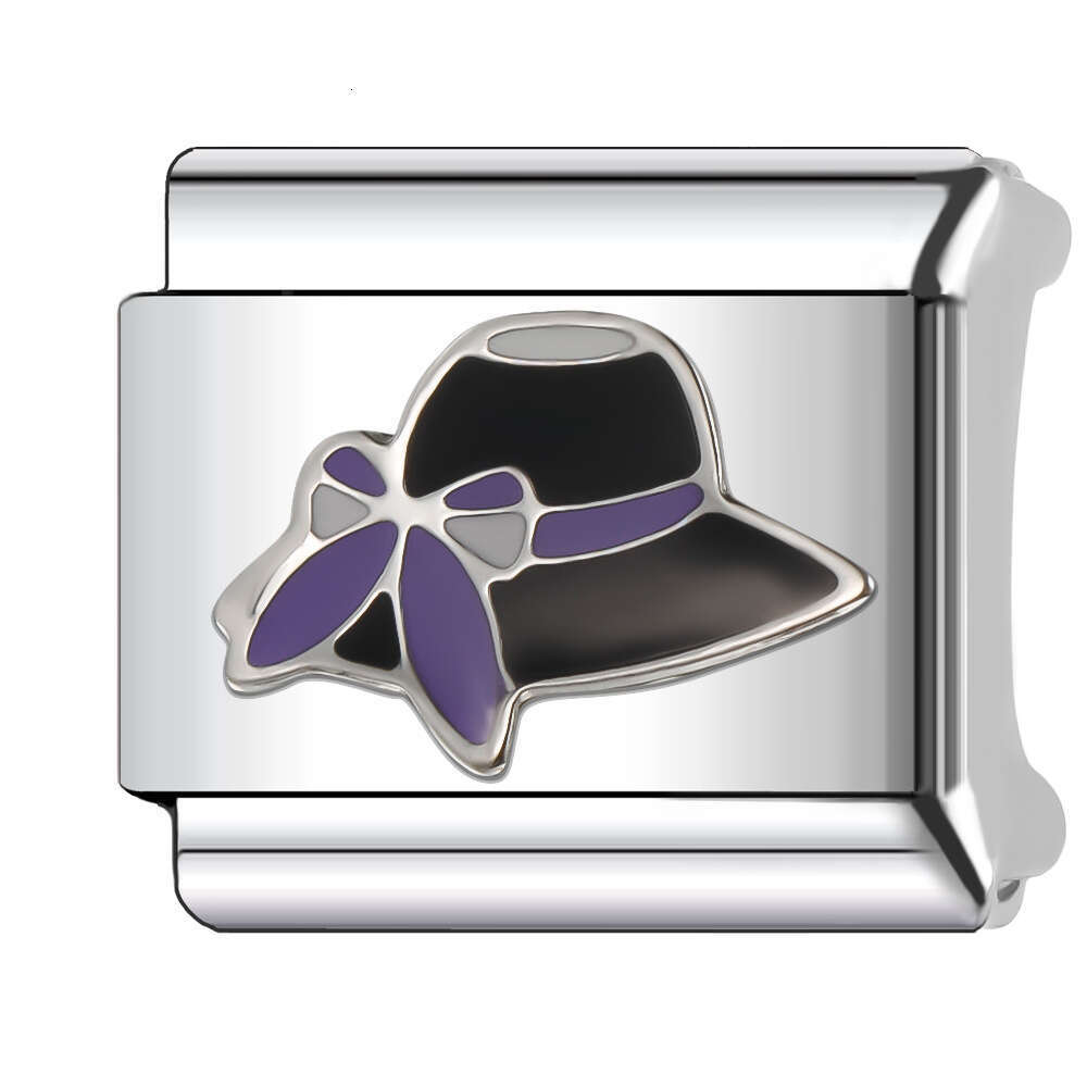 New Women's Gift beautiful hats Bead Italian Charms Links Bangle Beads Fit 9mm Stainless Steel Bracelet Making DIY For Women Fashion Jewelry