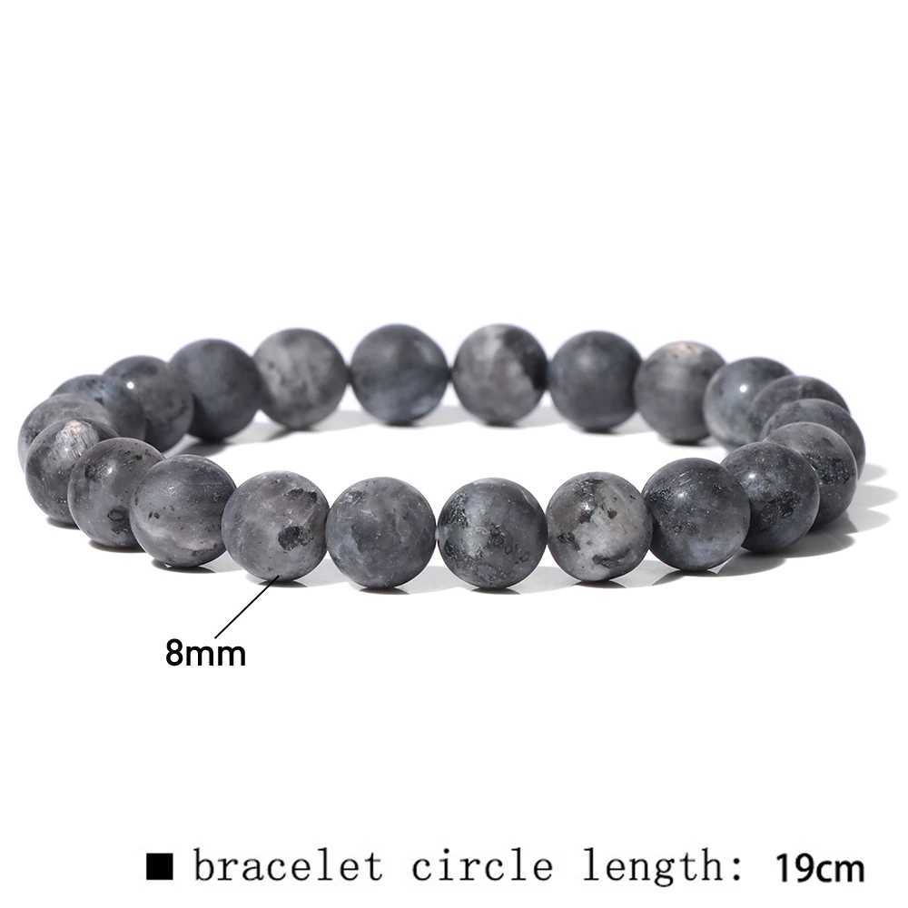 8mm black and white natural stone bracelet handmade matte protein stone bead bracelet energy yoga mens bracelet mens jewelry gift W240913
