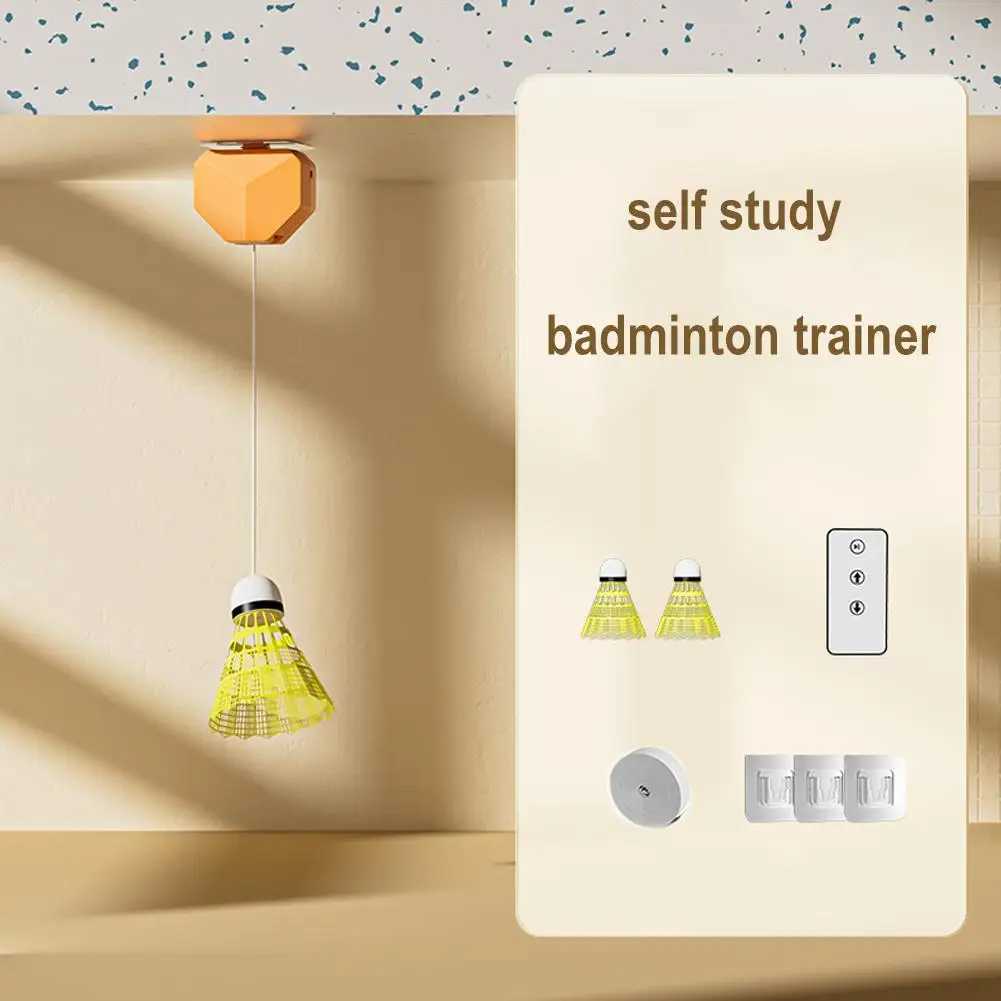 Self Study Badminton Trainer Portable Practice Robot Shuttlecock Professional Training Indoor Home Tools Rebound Badminton P7w5 Y240912