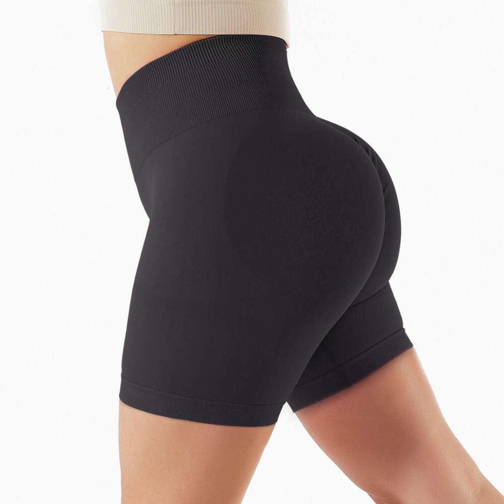 Seamless Yoga Shorts Hip Lifting High Waist Fitness Pants Tight Running Sports Shorts for Women Wearing Outside 6363 Workout Clothe Woman