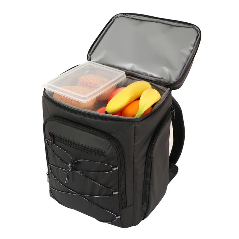 Large refrigerant bag 23L leather film 30 cans insulated backpack travel beach ice beer thermal insulation Denonis 240910