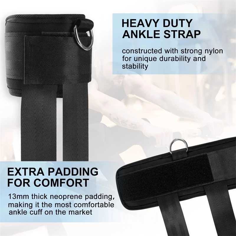 1Pair Dumbbell Ankle Strap Adjustable Ankle Weights for Glute Leg Workouts Cable Machine Attachments Gym Home Exercise Equipment Y240913