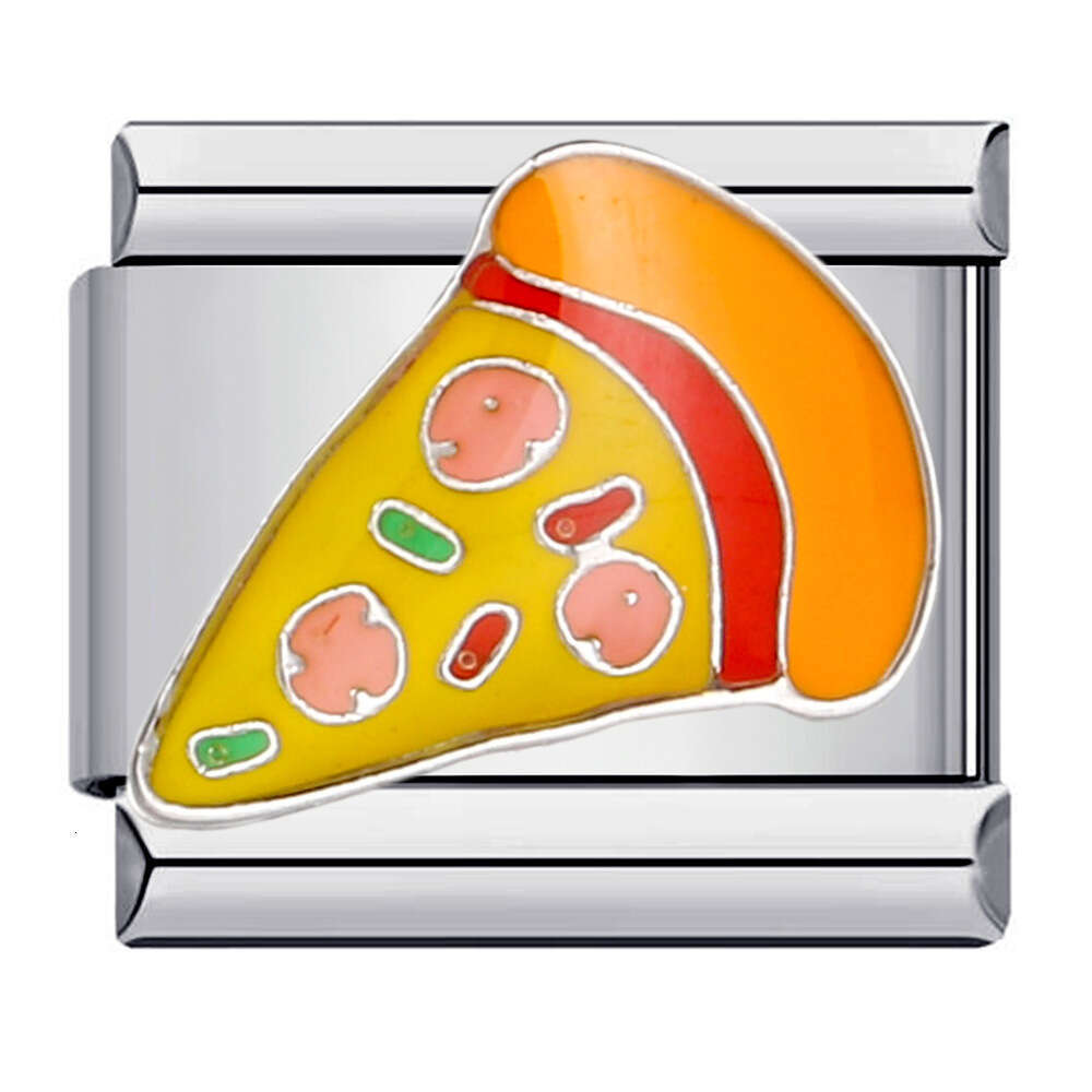 Titanium Steel Welded Gold-Plated Drop Oil Cartoon DIY Module Bracelet Italian Charm Bracelet Charm Links Stainless Steel Fit 9Mm Jewelry Making Gifts