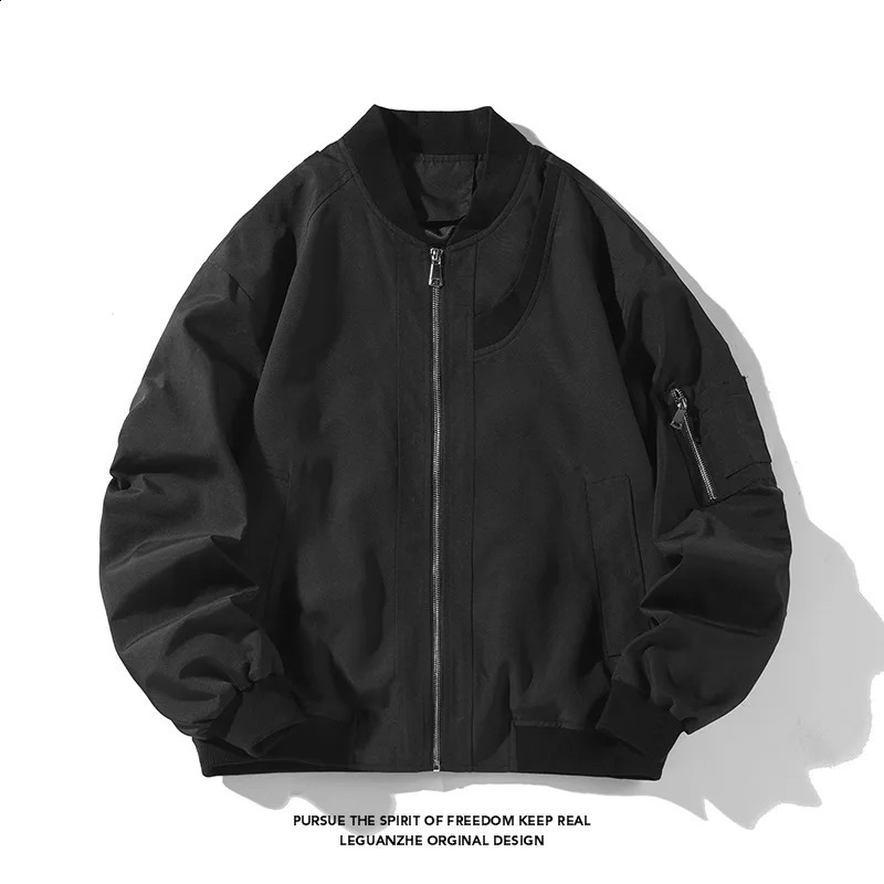 Casual Shirt American Retro Pilot Jacket Unisex Couple Fashion Loose Big Baseball Jacket 240909