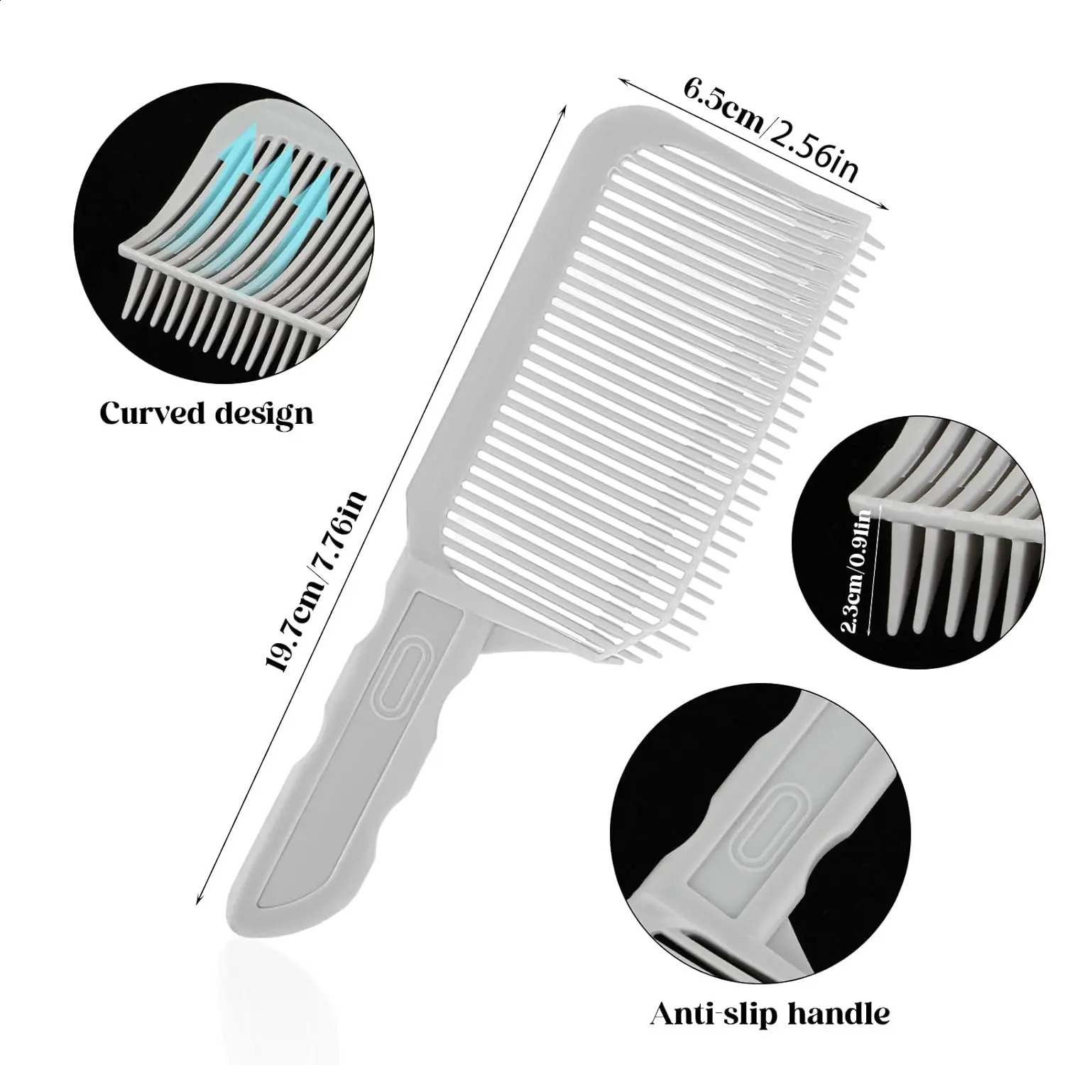 123Pcs Barber Fading Comb Clipper Blending Flat Top Hair Cutting Fade Stying For Men Heat Resistant Brush Salon 240911