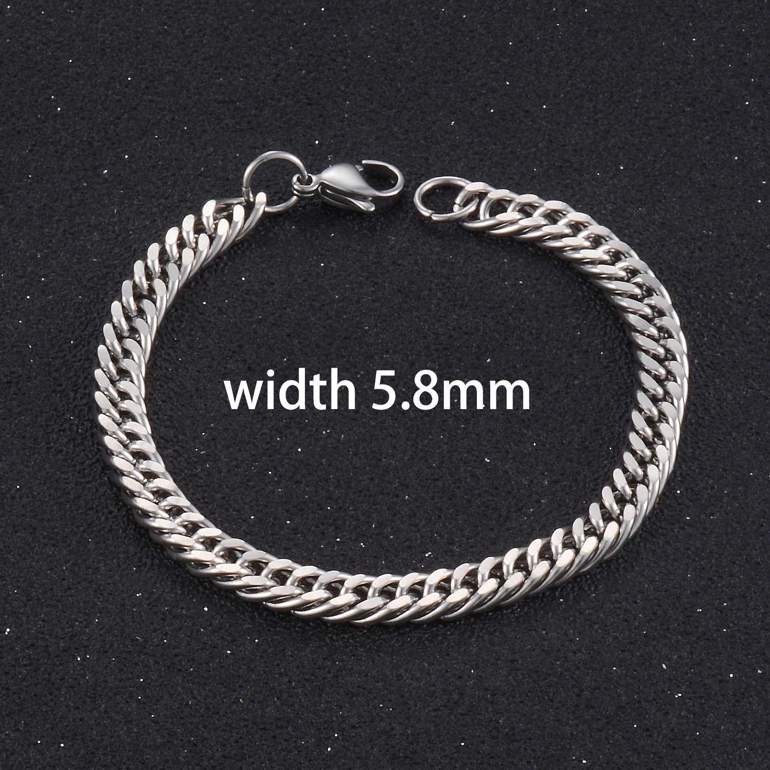 Popular Mens Stainless Steel Cuba Bracelet High Quality Men And Womens Jewelry Of Various LengthsX240913