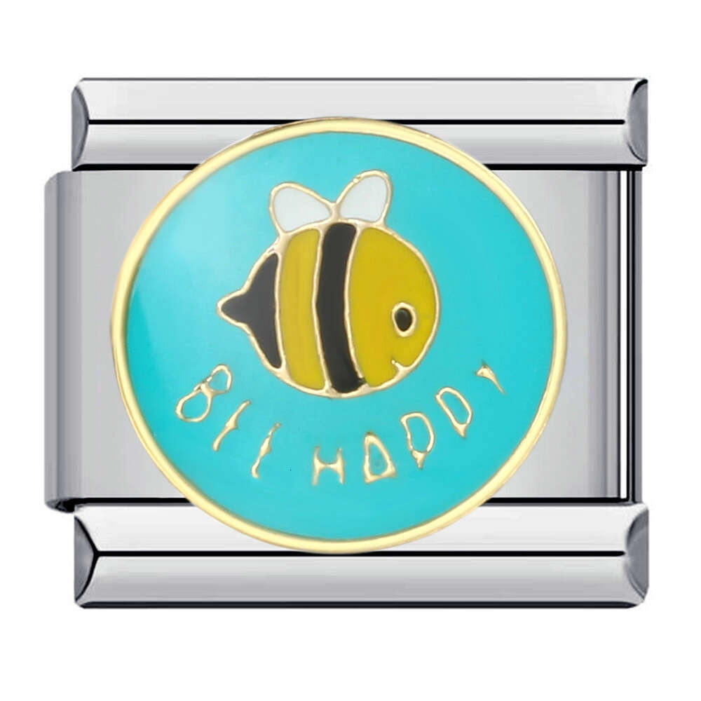 Student Graduation Pattern Bead DIY Titanium Welding Enamel Bracelet Elastic Splicing Strap Chain Italian Charm Links Fit 9Mm Bracelet Jewelry DIY Mak