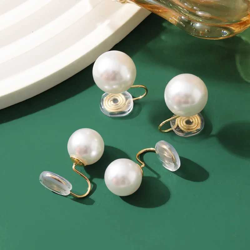 1Pair Pearl Ear Clip Fashion Without Ear Hole Earings for Women Simple Coil Ear Clip Fashion Jewelry Daily DecorationX240913