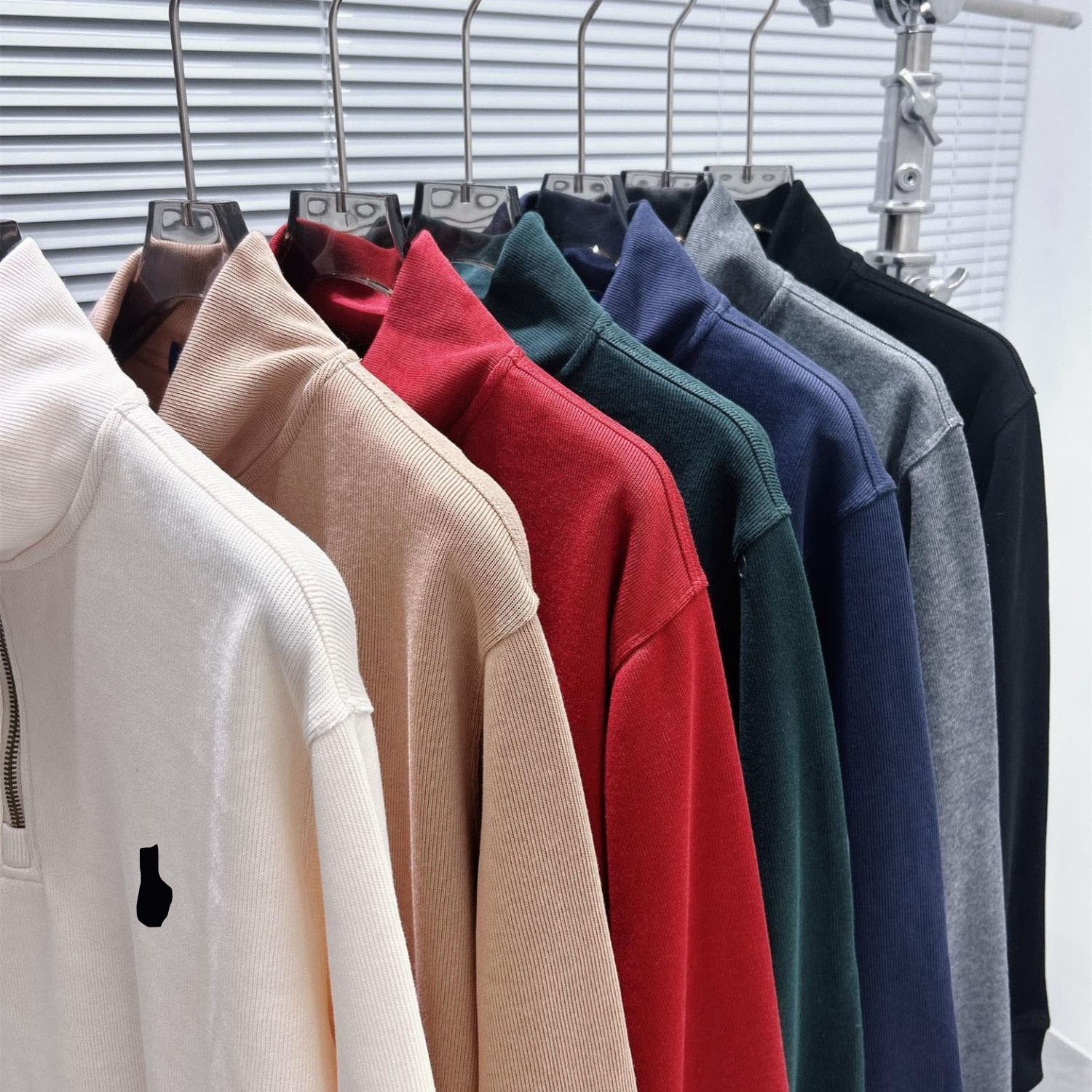 Sweatshirt Fashion POLO Women Tops Casual Letter Horse Embroidery Mens hoodie s Jumpers Warm Quarter Half Zip Up Pullover w250425