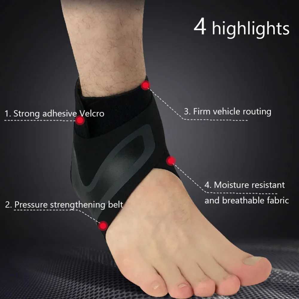Sports Ankle Brace Adjustable Compression Ankle Support Elastic Ankle Guard Pain Relief Strap Basketball Ankle Brace Support Y240913