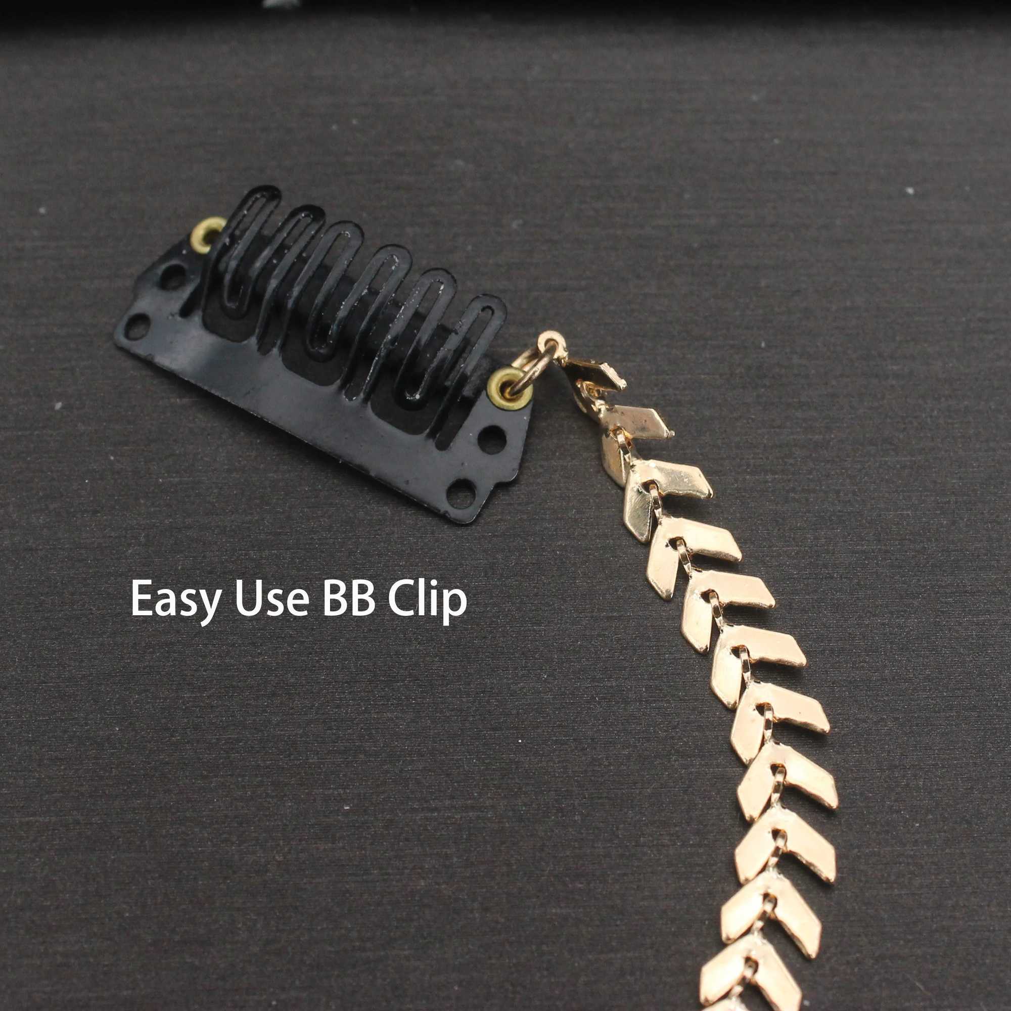 Gold Color Copper Chain Hairpins for Women Tassel Hair Clips Barrettes Braided Headband Ponytail Hair Accessories HeadwearX240913