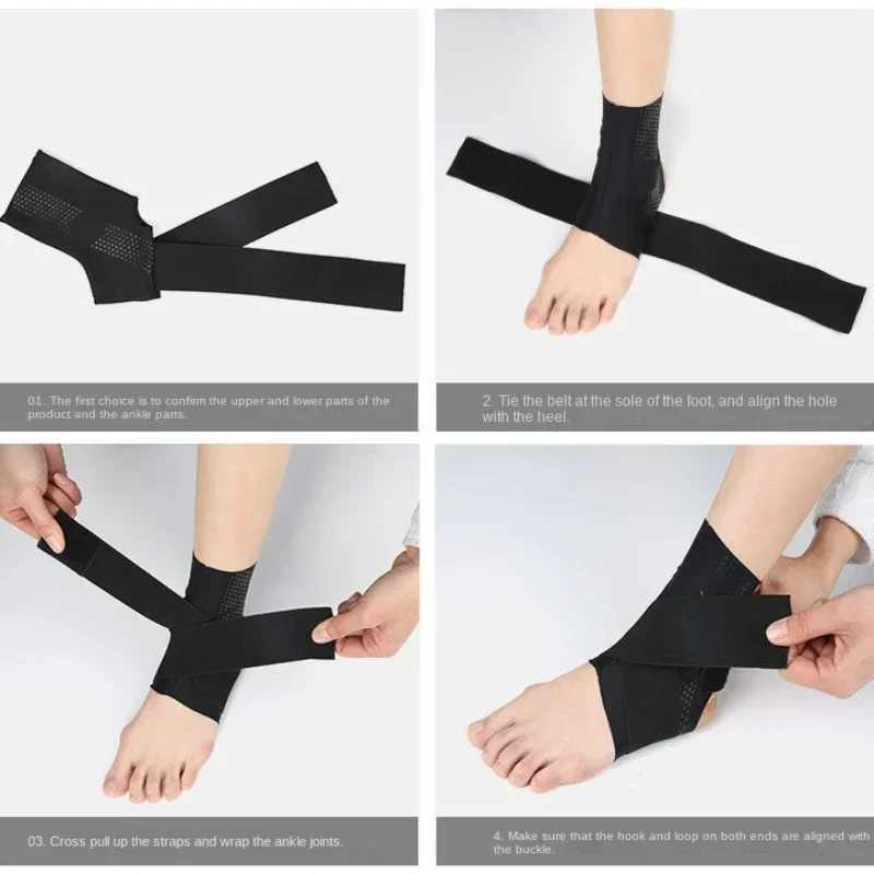 1pc Sport Ankle Stabilizer Brace Compression Ankle Strain Bandages Ankle Support Protector for Basketball Football Fitness Run Y240913