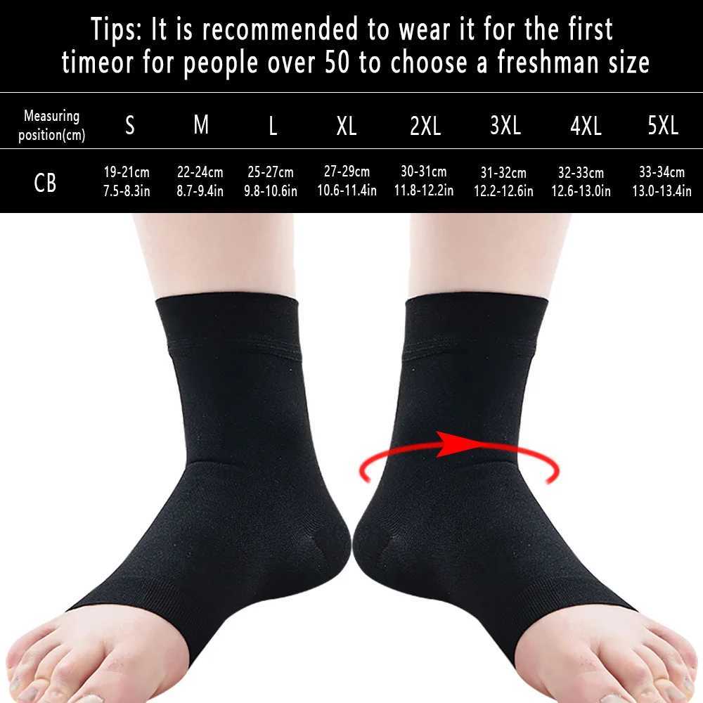 XZ 2pcs/Pair Medical Fasciitis Compression Ankle Socks Men and Women Outdoor Running Nylon Anti-sprain Pain Relief Protector Y240913