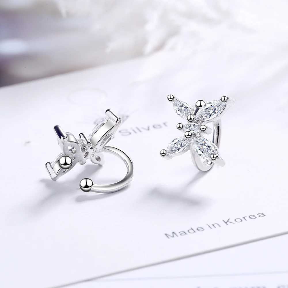 Women Real 925 Sterling Silver Sweet Butterfly Ear Cuff Clip On Earrngs for Women Daugther Party Jewelry DS3603X240913