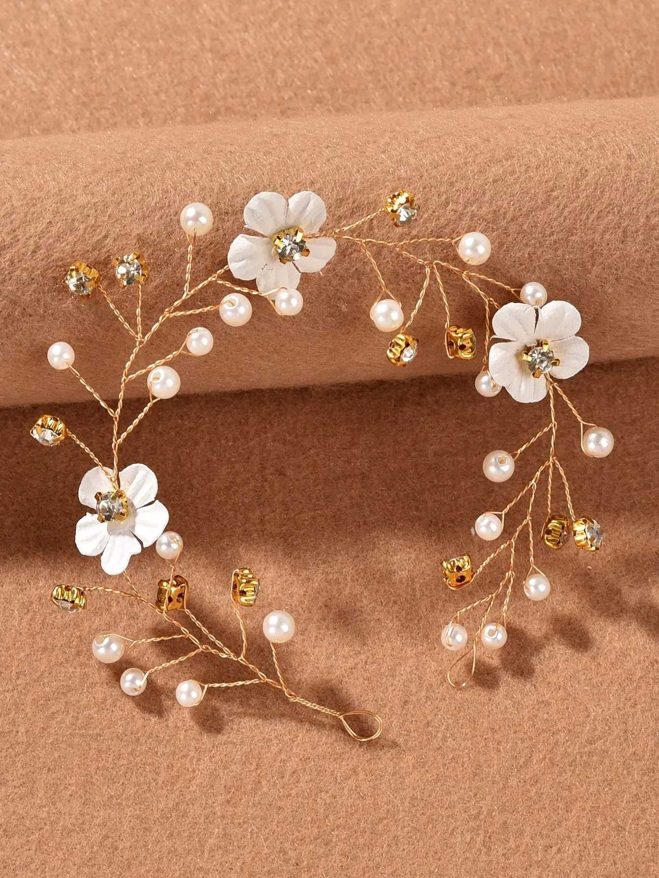 Luxury Bridal Crystal Wedding Headpieces Women Hairdress Sliver Handmade Pearl Hair BandsX240913