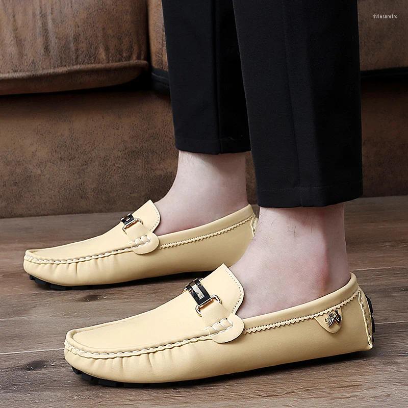 Casual Shoes Men's 2024 Loafers Men Handmade Leather Driving Flats Fashion Slip-on Breathable Comfy Moccasins