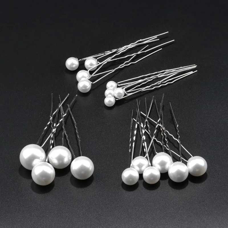 Fashion Metal U Shape Pearl Hairpin Clips Wedding Bridal Updo Ornaments Ancient Costume Modeling Hair Jewelry Accessories GiftsX240913