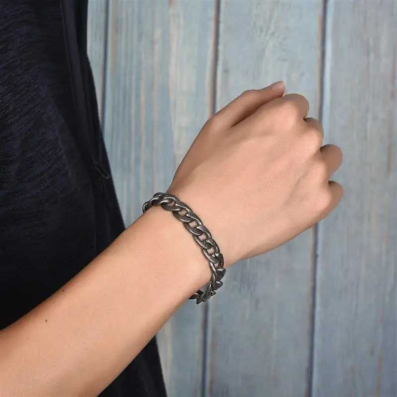 Men Simple Stainless Steel Curb Cuban Link Chain Bracelet for Women Unisex Bangle Fashion Hiphop Wristband Jewelry Gift 5-11 mmX240913