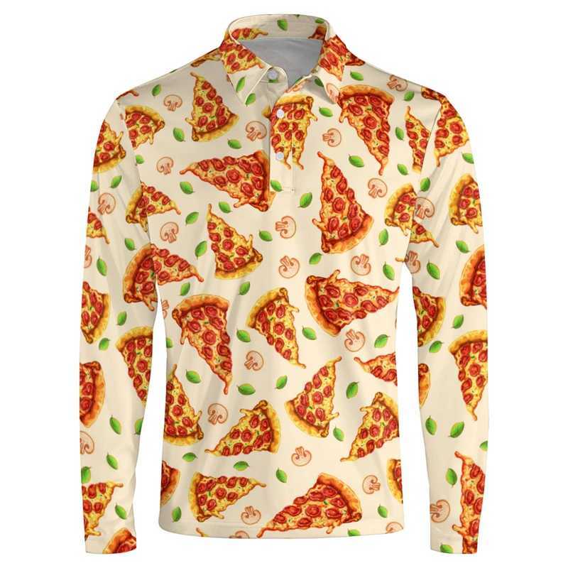 Latest interesting 3D pattern graphic printing rotating long sleeved polo shirt mens clothing high-quality mens casual shirt top T-shirt W240913