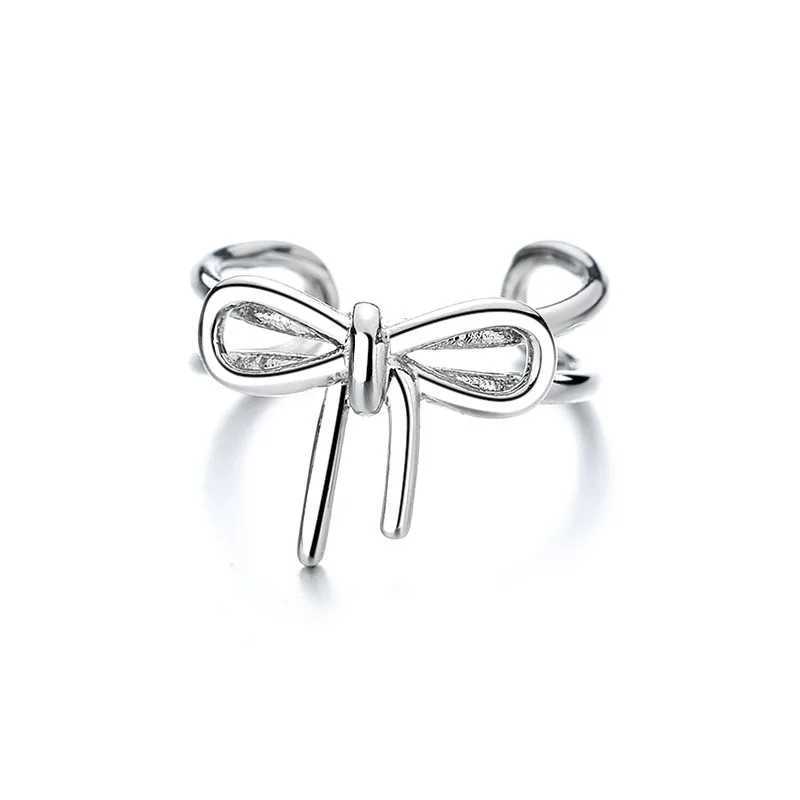 2024 New Metal Bowknots Cilp Earrings for Women Hollow Bow Sweet Personality Temperament Ear Cuffs Accessories Y2K Jewelry GiftsX240913