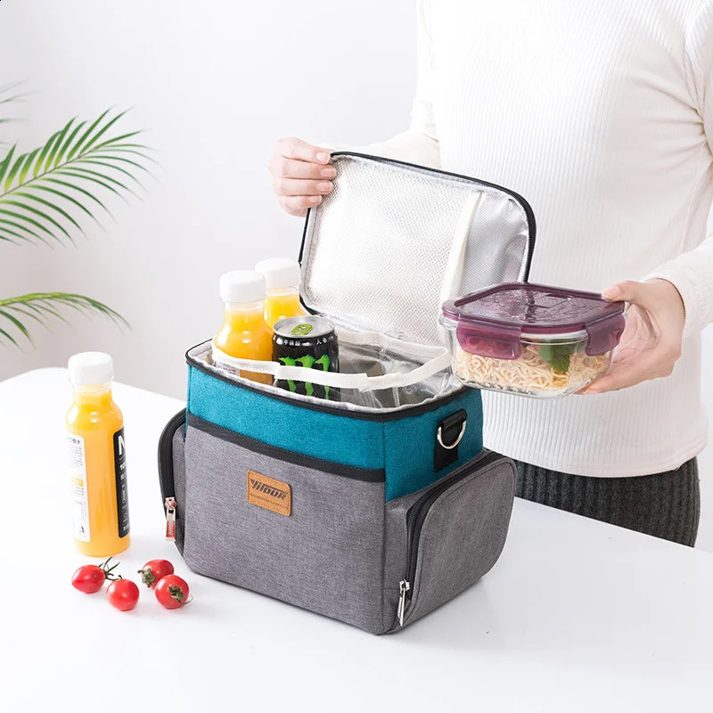 Large capacity insulated lunch cooler bag portable folding picnic beer ice pack food preservation container 240910