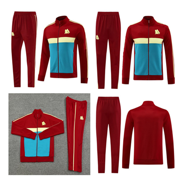 24 25 Rome Soccer jacket half Tracksuit man kids kit football 2024 2025 training suit jogging Survetement 66