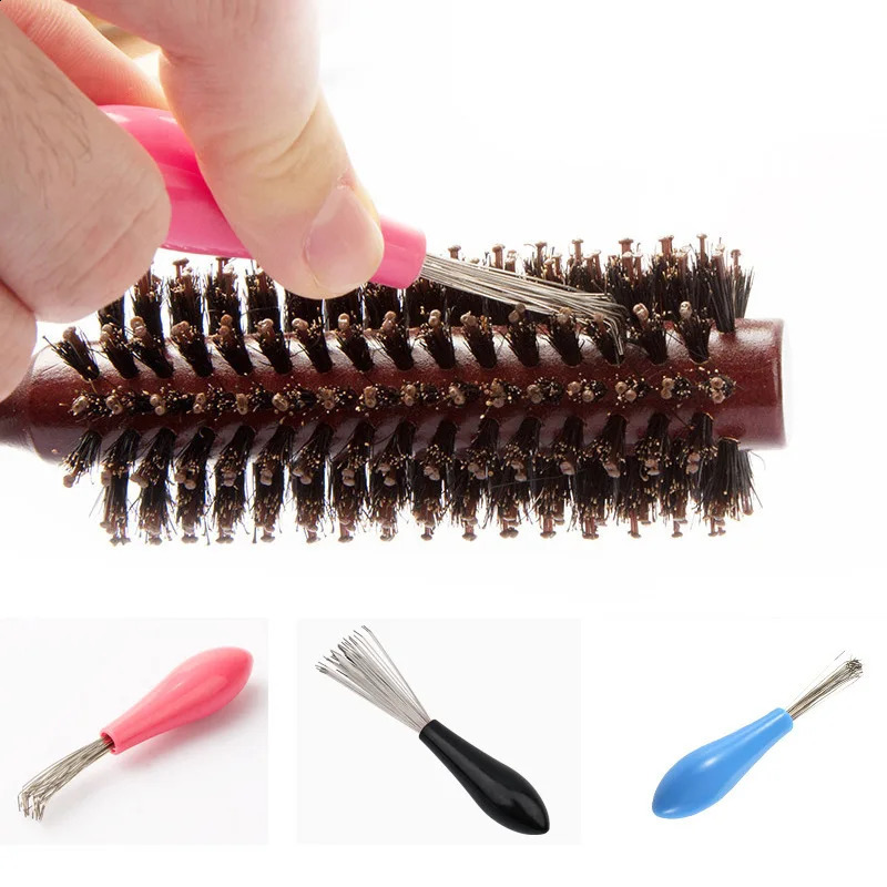 Comb Hair Brush Cleaner Plastic Metal Cleaning Remover Embedded Tool Handle Tangle Accessories Random Color 240911