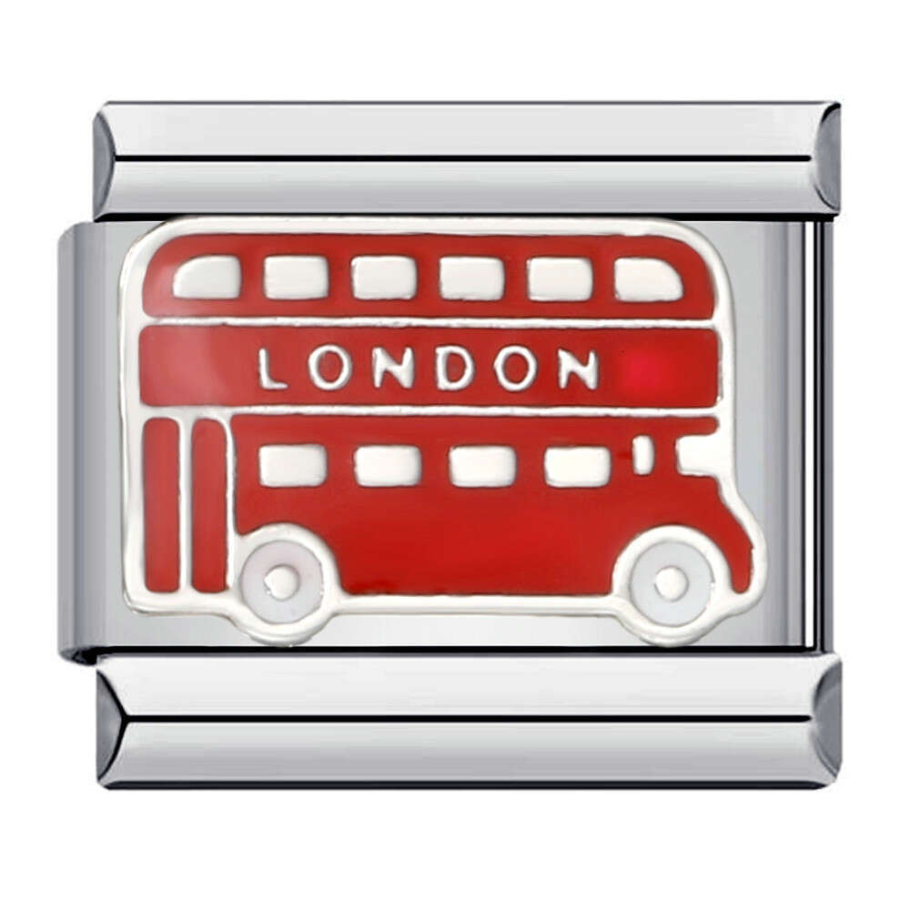 New Leisure Vacation Titanium Welding Enamel DIY Bead Bracelet Fashion Personalized Strap Chain Italian Charm Links Stainless Steel Fit 9Mm Jewelry Ma