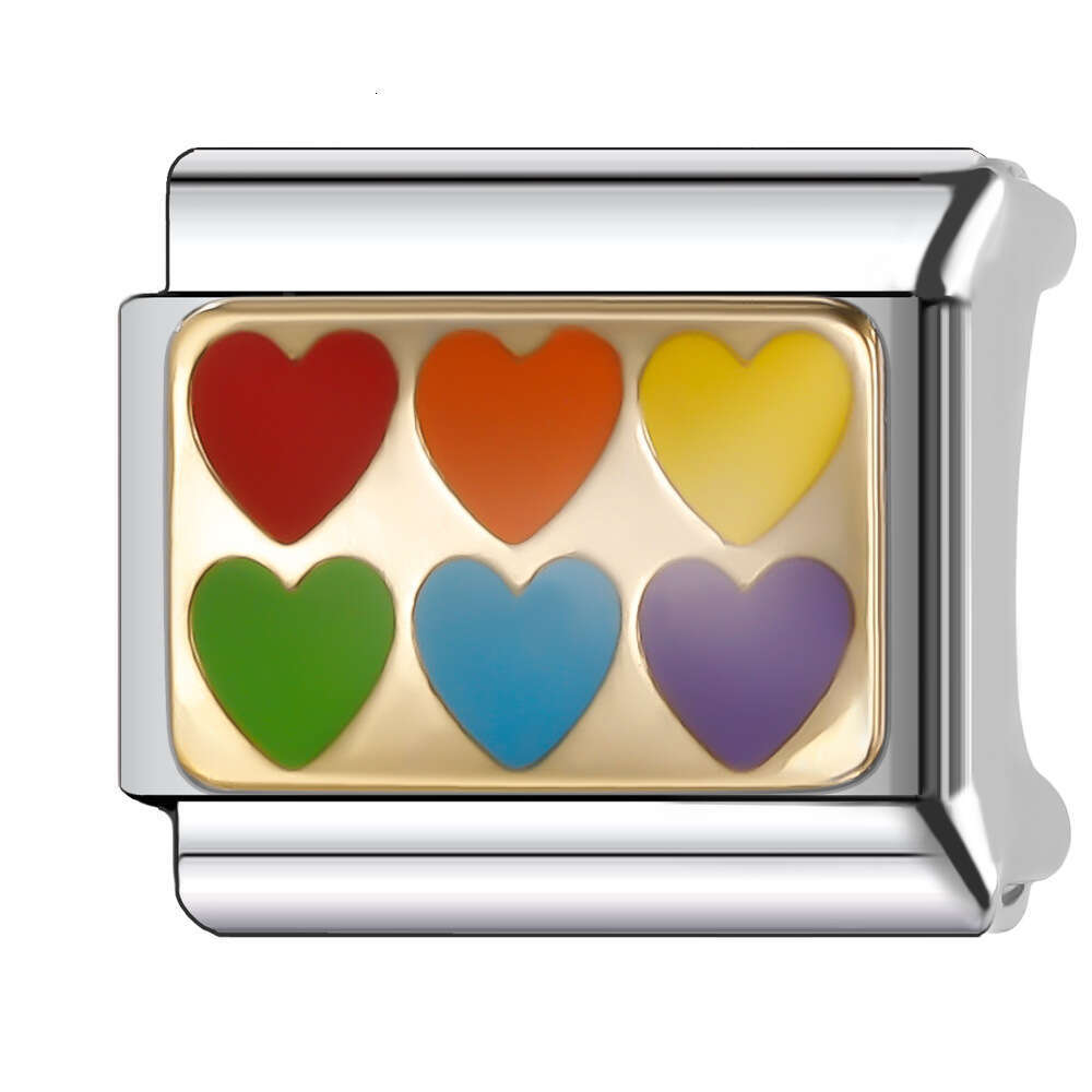 2024 Women's Gift Fit 9mm Stainless Steel Italian Charms Bracelet Links Beads Bracelet DIY Handmade Italian Style Classic Fashion Pattern