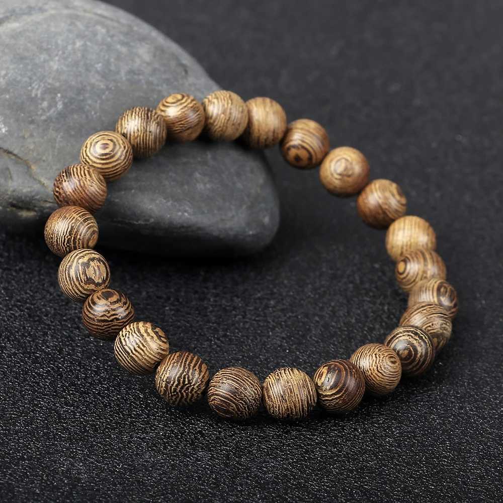 Natural wood beads bracelet Xizang Buddha rose handcrafted bracelet Yoga meditation prayer beads jewelry gifts for men and women W240913